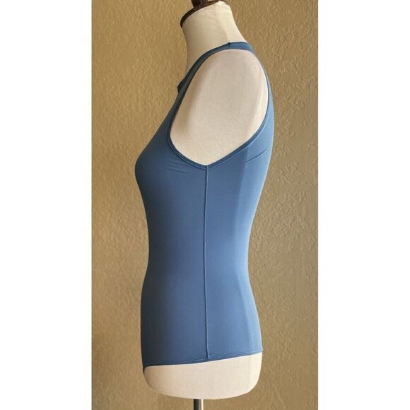 Skims Blue Jelly Sheer Crew Neck Bodysuit Sleeveless Bodysuit Deap Sea Size S - Picture 7 of 10